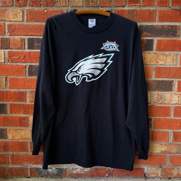 Vintage Philadelphia Eagles Shirt Size XL Black 2005 Super Bowl Terrell Owens - Picture 1 of 3